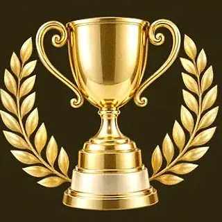 Gold trophy cup — Friday Friday
