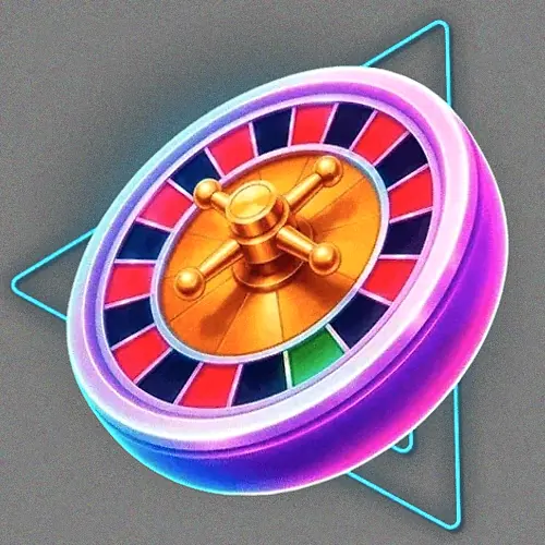 Neon roulette wheel