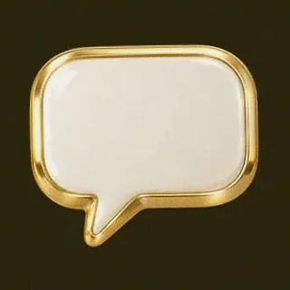 Gold speech bubble — Friday Friday