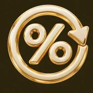 Gold percent symbol — Friday Friday