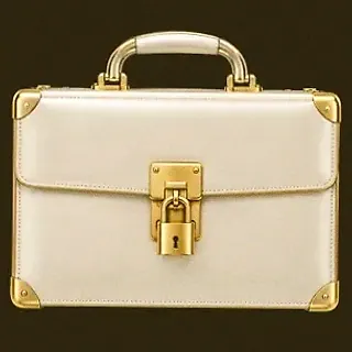 Locked leather briefcase — Friday Friday